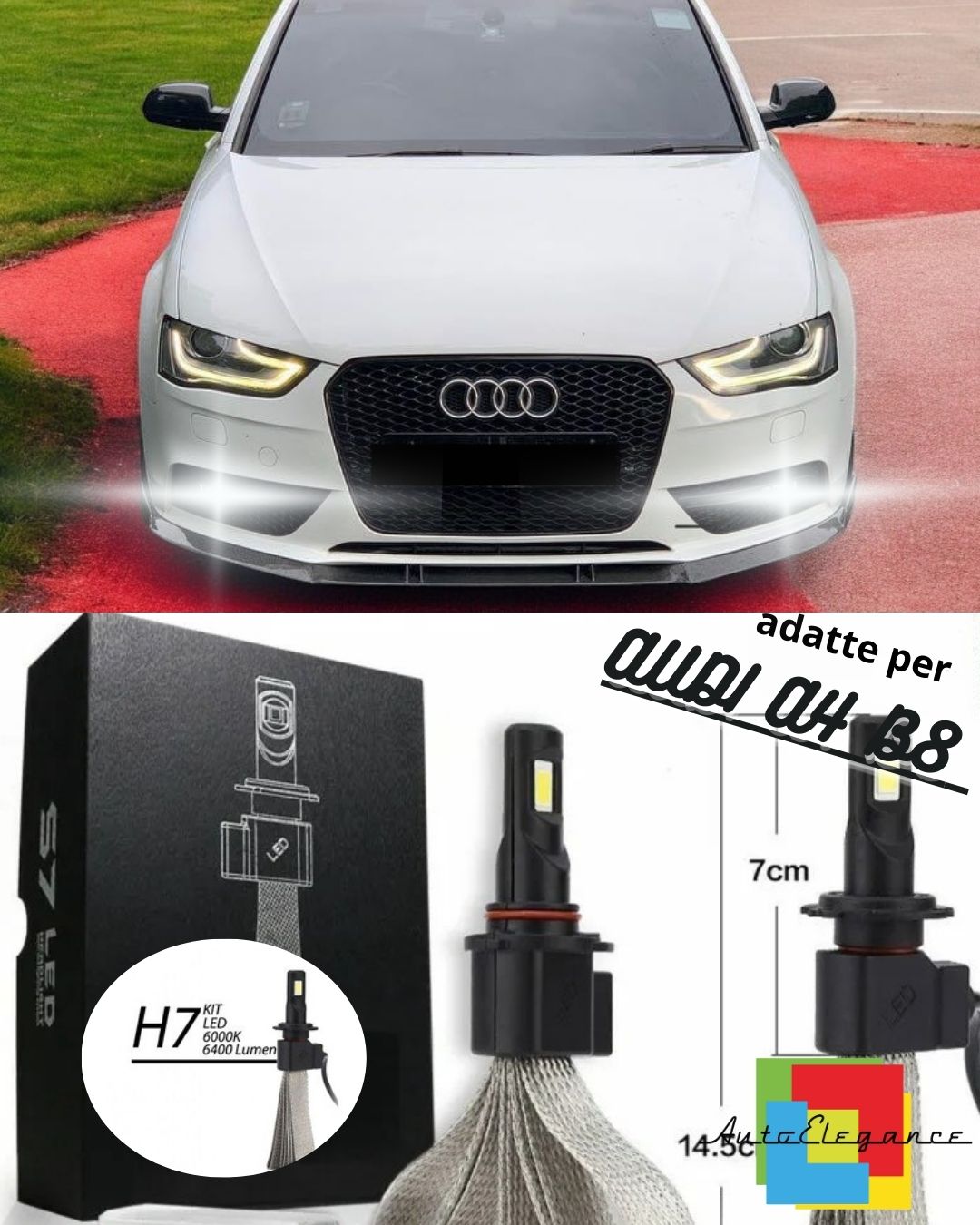 😎AUDI A4 B8 LED KIT H11 FOG LIGHTS CANBUS 6400 LUMEN 6000K NO FAILURE😎 