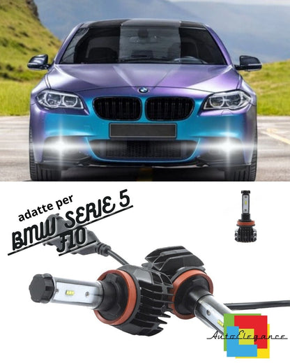 🔥KIT LED H8 6000K CANBUS XENON9800LM LUMEN FENDINEBBIA PER BMW SERIE 5 F10 11🔥