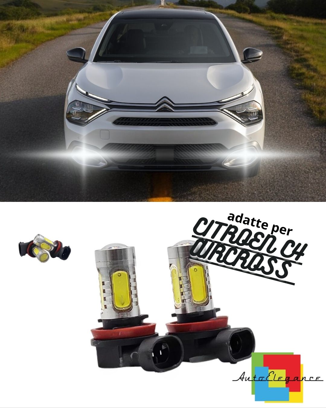 😎 LAMPADE FENDINEBBIA H11 LED CREE COB CANBUS PER CITROEN C4 AIRCROSS 6000K😎
