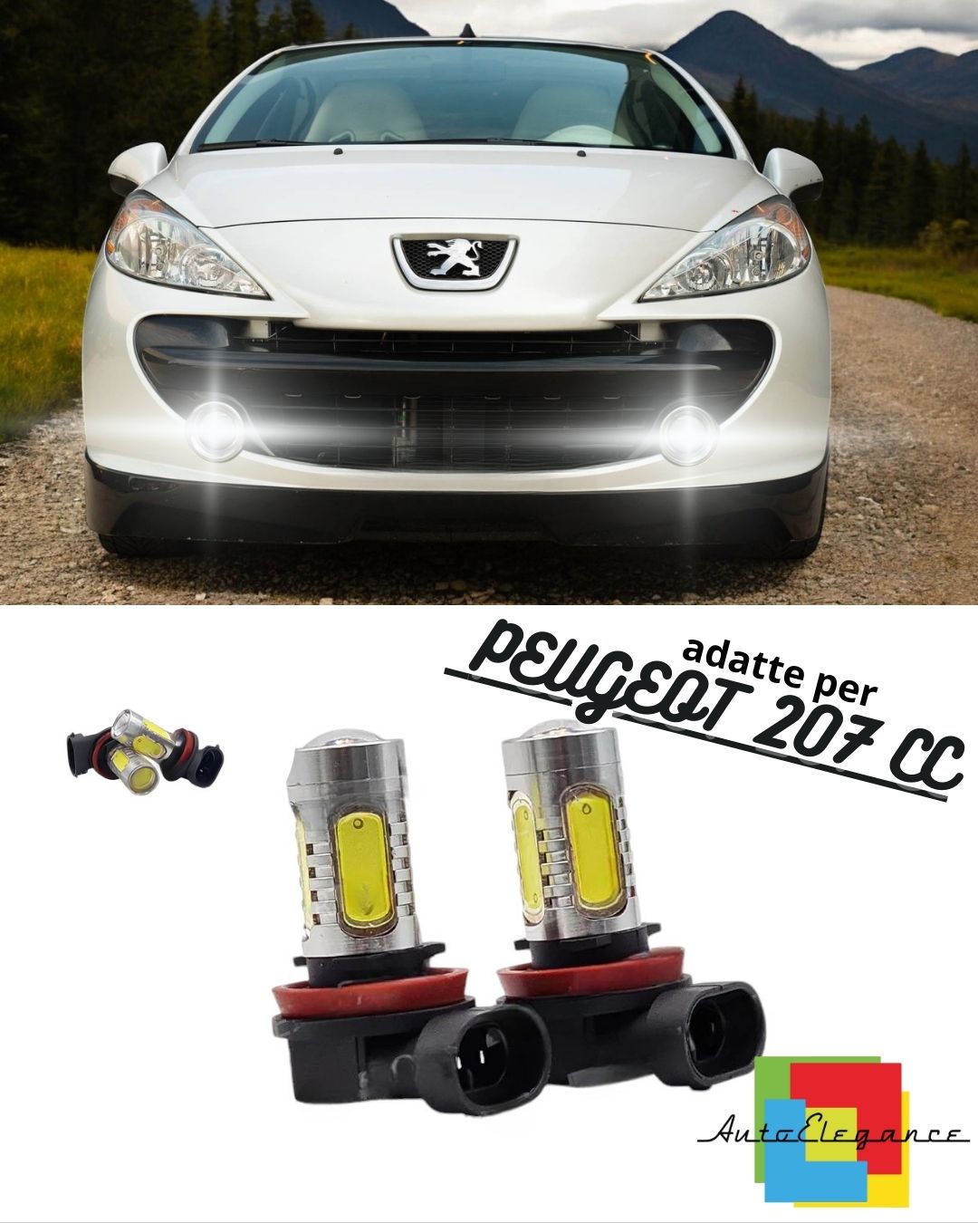 💯PAIR OF H11 LED CREE COB CANBUS FOG LIGHTS FOR PEUGEOT 207 CC 6000K💯 