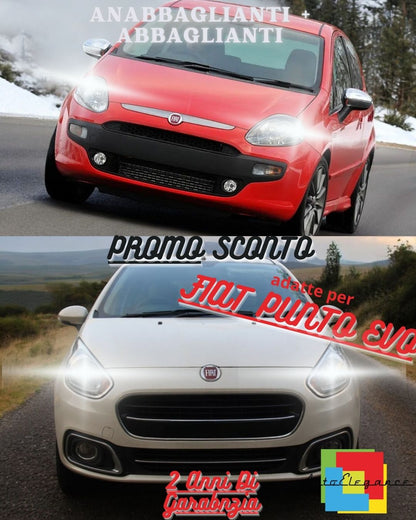 💯FULL LED HEADLIGHT KIT FIAT PUNTO EVO LOW BEAM HIGH BEAM H4 LIGHTS💯 