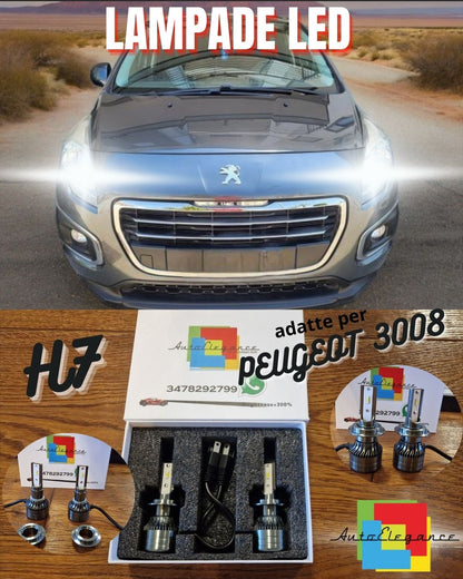 Kit LED H7 CANbus per Peugeot 306 97 Luci ANABBAGLIANTI Bianco Ghiaccio 6500K