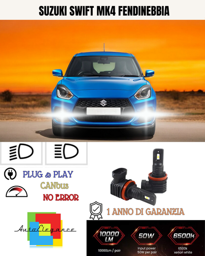 💫KIT LED H11  SUZUKI SWIFT MK4 6000K BIANCO FENDINEBBIA 💫