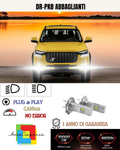 🔥KIT LED H7 DR-PK8 6000K BIANCO ABBAGLIANTI🔥