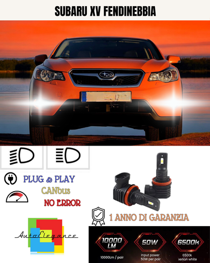 💫KIT LED H8 SUBARU XV 6000K BIANCO FENDINEBBIA 💫