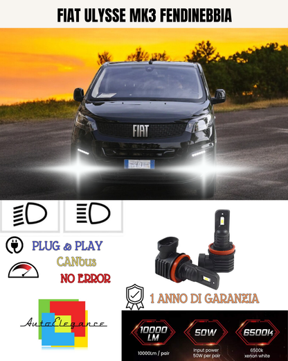💫KIT LED H11 FIAT ULYSSE MK3 6000K BIANCO FENDINEBBIA 💫