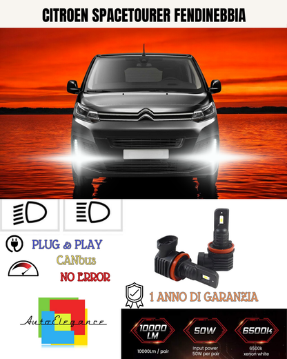 💫KIT LED H11 CITROEN SPACETOURER 6000K BIANCO FENDINEBBIA 💫