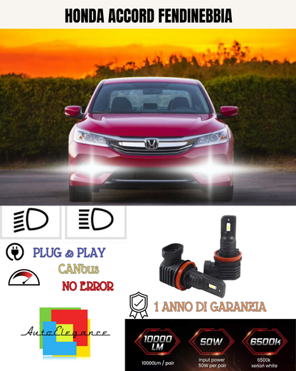 💫KIT LED H11 HONDA ACCORD 6000K BIANCO FENDINEBBIA 💫