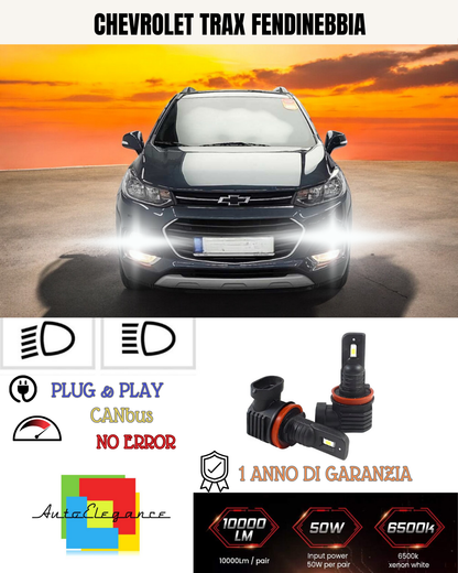💫KIT LED H8 CHEVROLET TRAX 6000K BIANCO FENDINEBBIA 💫