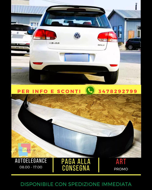 🤍Kit spoiler nero lucido adatto per VW Golf MK6 TSI TDI 'GTI R R20🤍