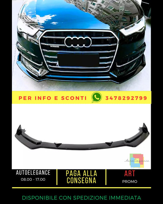 🤩KIT Gloss Black Splitter suitable for Audi A6 S6 S Line C7 16-18🤩 