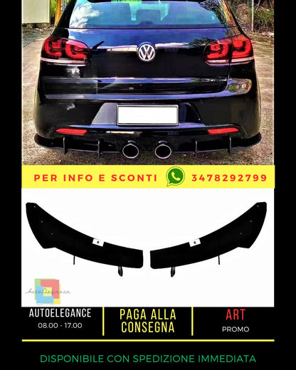 😎Diffuser kit suitable for VW Golf R20 R MK6😎