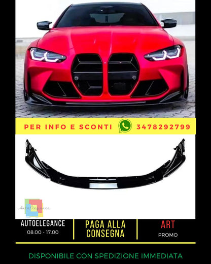 ✨Glossy Black Splitter KIT Fit For BMW M3 M4 G80 G82 G83 2020+✨