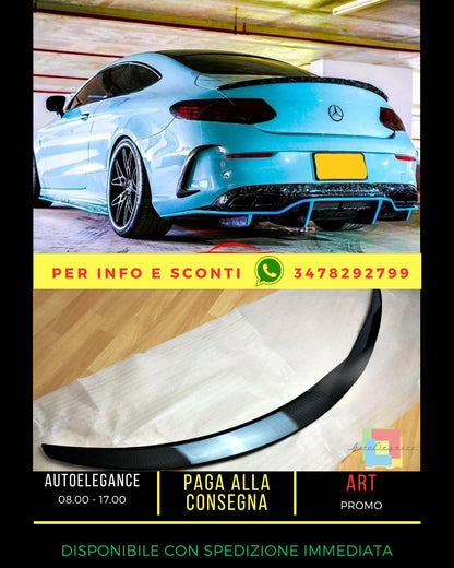 😤 Spoiler in Fibra di Carbonio adatto per Mercedes Classe C Coupé W205 C205😤