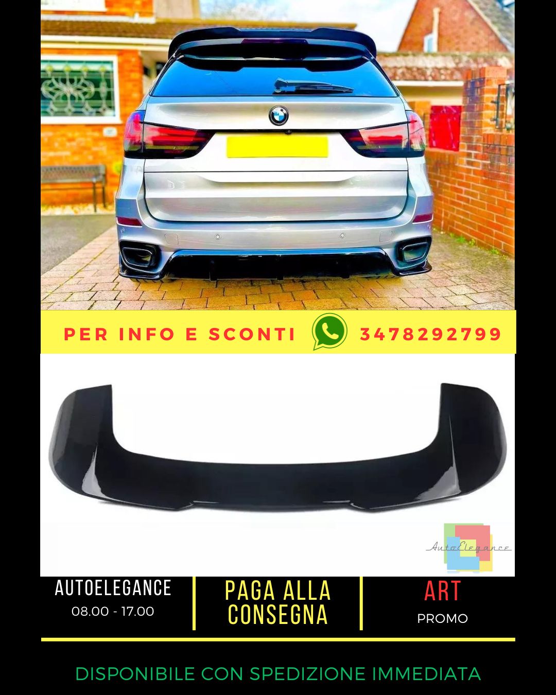 😍KIT Gloss Black Rear Spoiler Suitable For BMW X5 F15 X5M F85😍