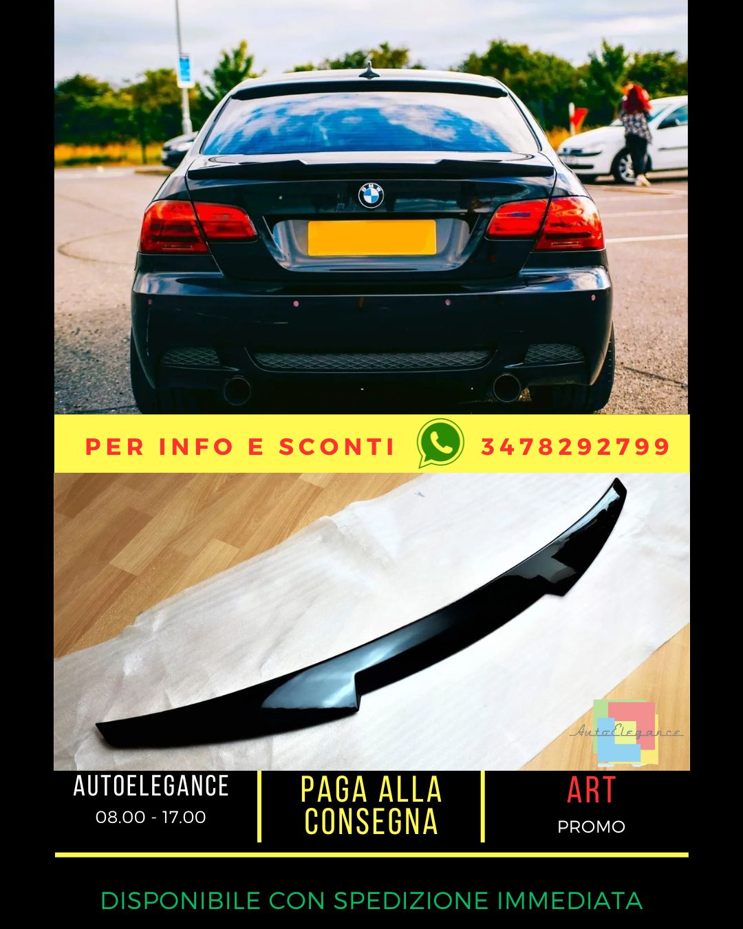 😎Carbon Fiber Rear Spoiler Fit For BMW 3 Series Coupe M3 E92😎