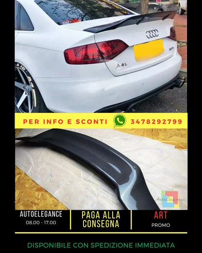💯Carbon Fiber Rear Spoiler Fit For Audi A4 B8 Sedan 08-16💯 