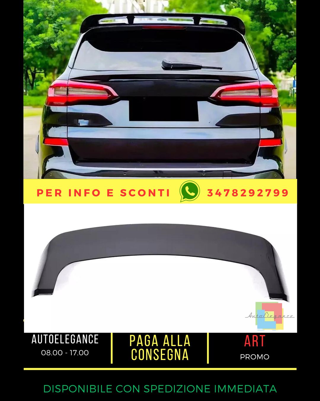 🖤KIT Spoiler Nero Lucido Adatto Per BMW X5 G05 X5M F95 M50 2018+🖤