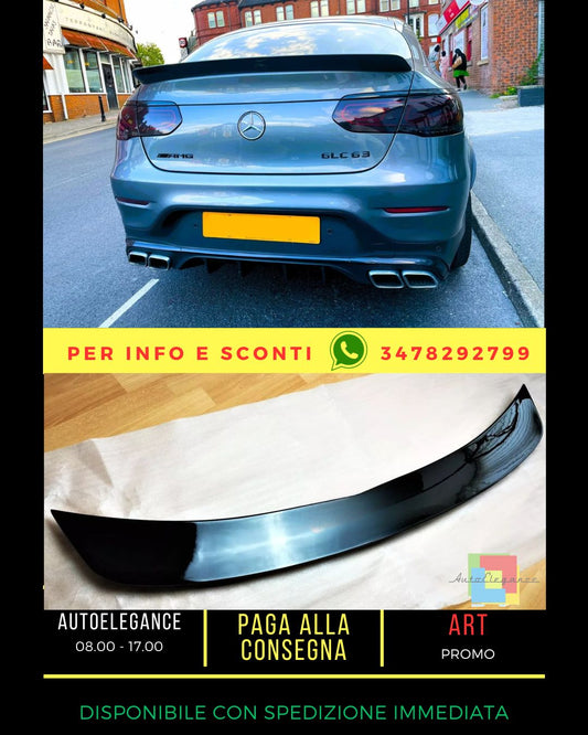 😎Glossy Black Rear Spoiler Kit Suitable For Mercedes GLC Class Coupe C253😎 