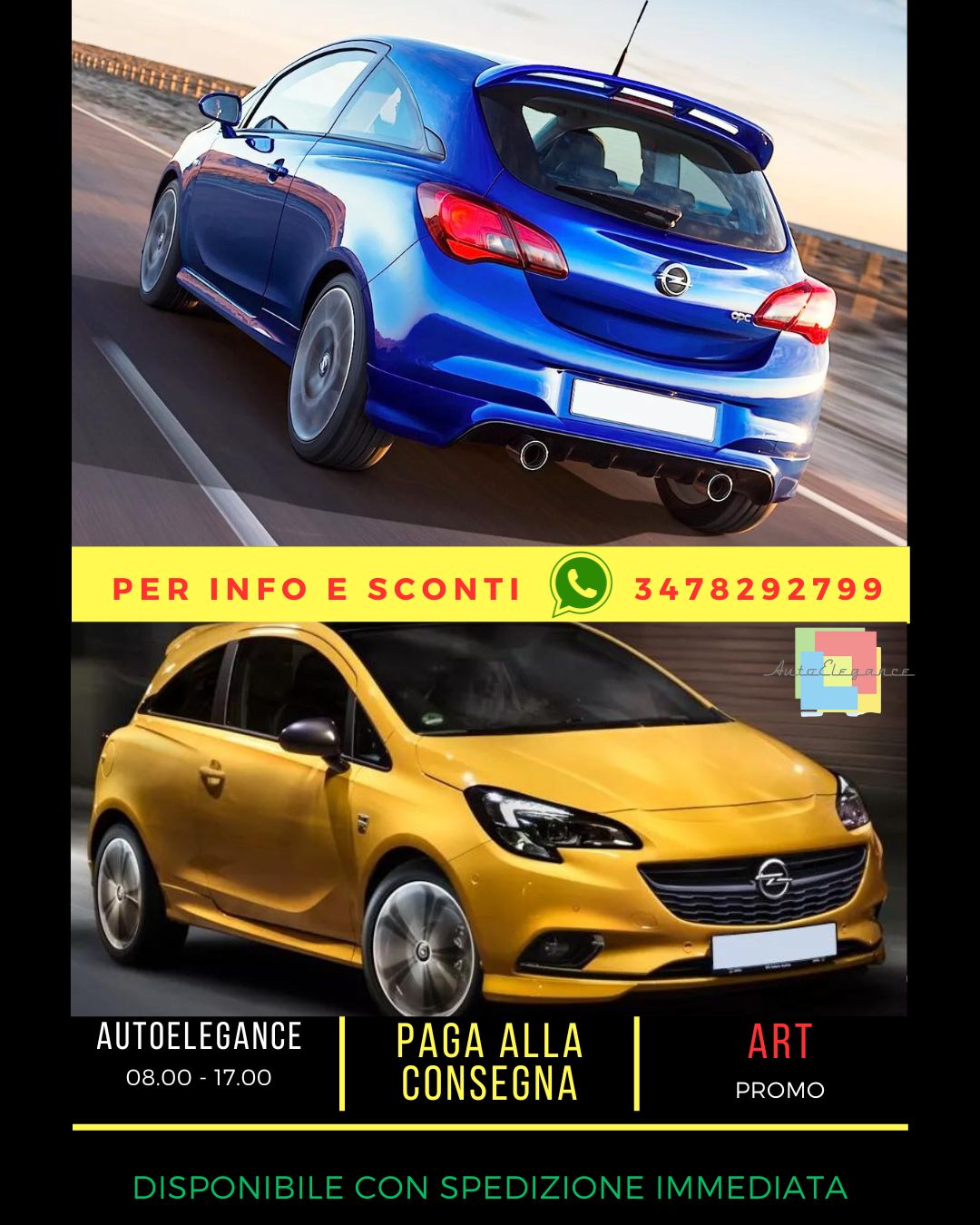 🔥OPEL CORSA E ( 2014-2019 ) REAR SKIRT + FRONT SPLITTERS🔥