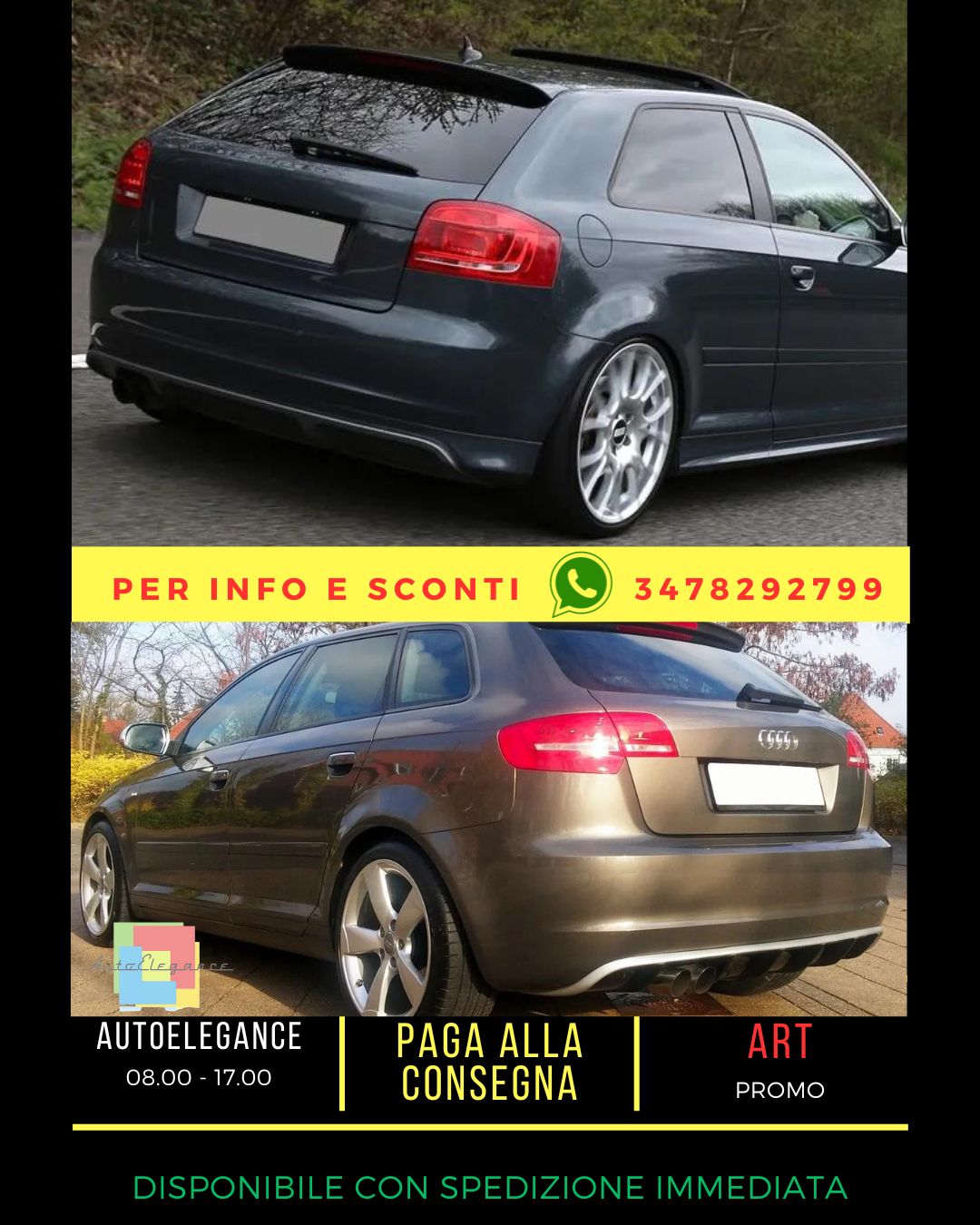 💯BODYKITT SUITABLE FOR AUDI A3 8P 3 DOORS💯