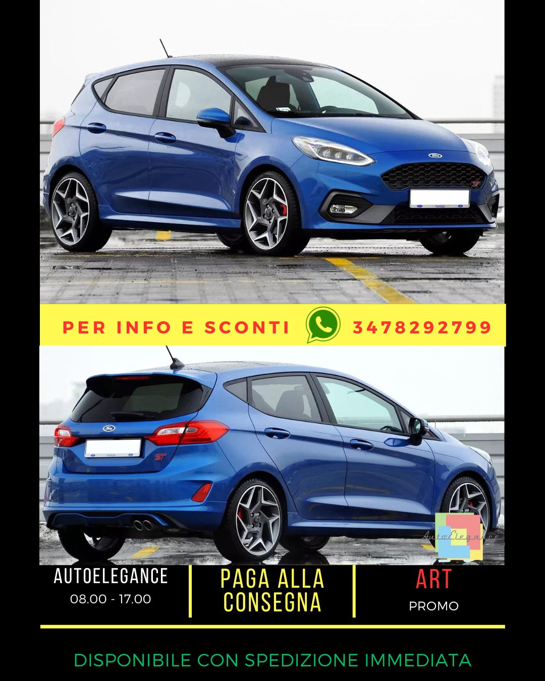 😎MINIGONNE ADATTO PER FORD FIESTA 8 ( dal 2017 ) 5 PORTE - ST STILE😎