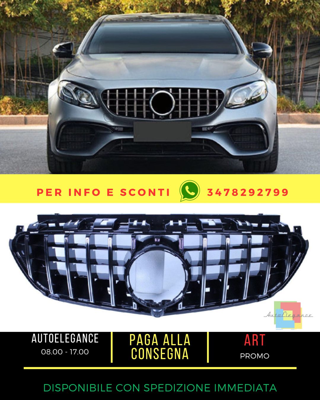 🔥Griglia compatibile con Mercedes E63 2017-2019 cromata🔥