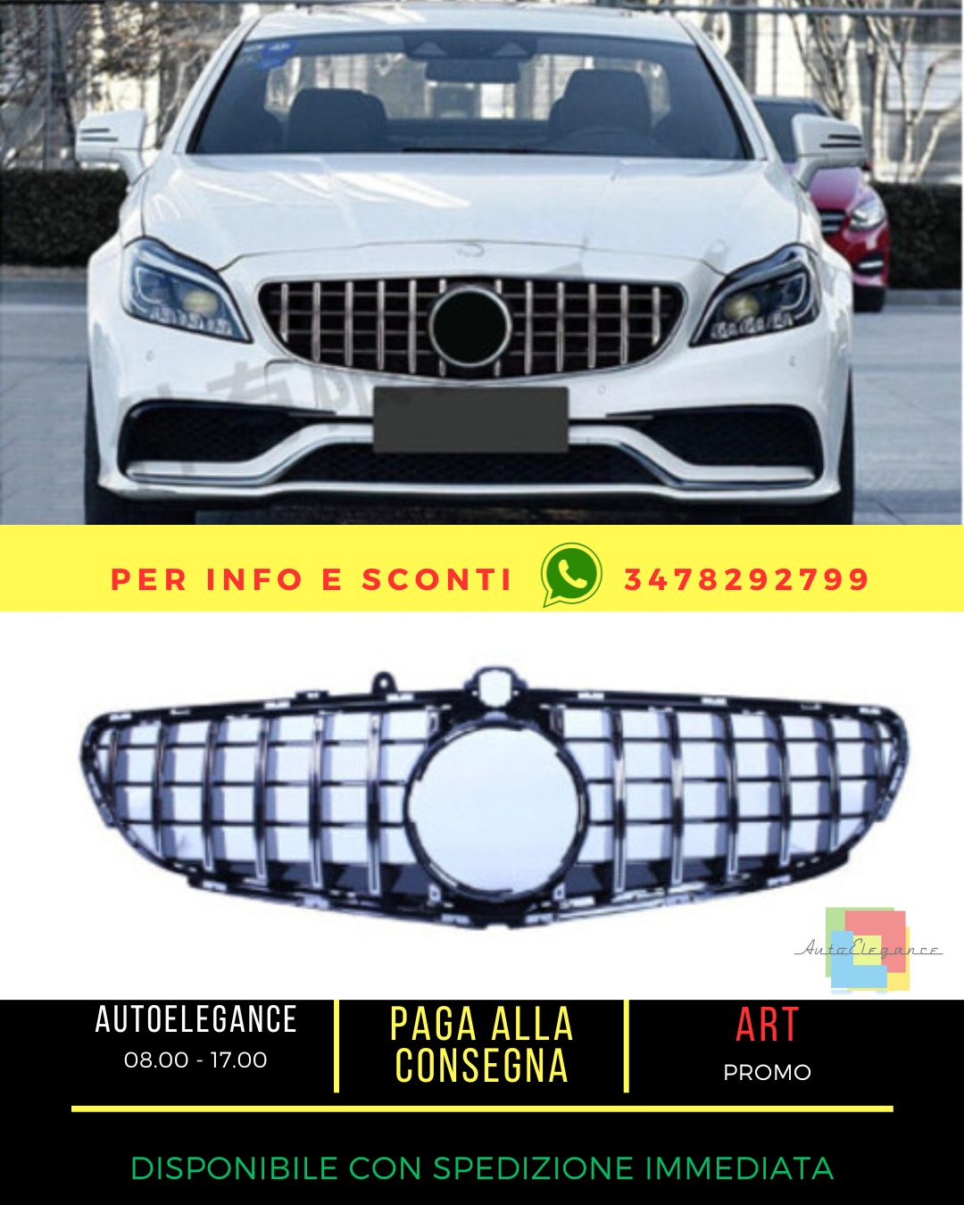 🔥Griglia compatibile con Mercedes-Benz cls 63 amg w218 facelift cromata🔥