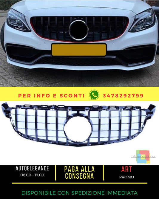 🔥Griglia compatibile con Mercedes AMG GT facelift 2 porte c190 18+ nero🔥