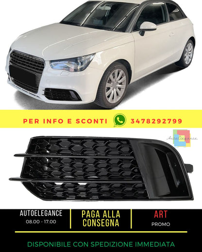 🔥Lato griglie Coperture fendinebbia per Audi A1 8X 2010-2015 RS1 Look Nero🔥