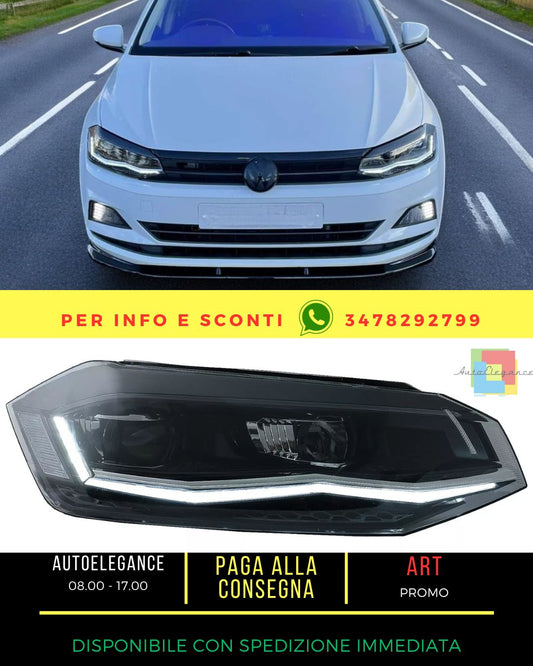 😍Fari LED per VW Polo AW MK6 2018-2020 Dynamic Sequenziale Segnale Luci😍
