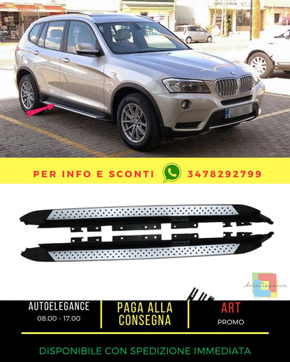 😍Pedane Passaggi laterali per BMW X3 F25 2011-2017 Anti Scivolo Running Board😍