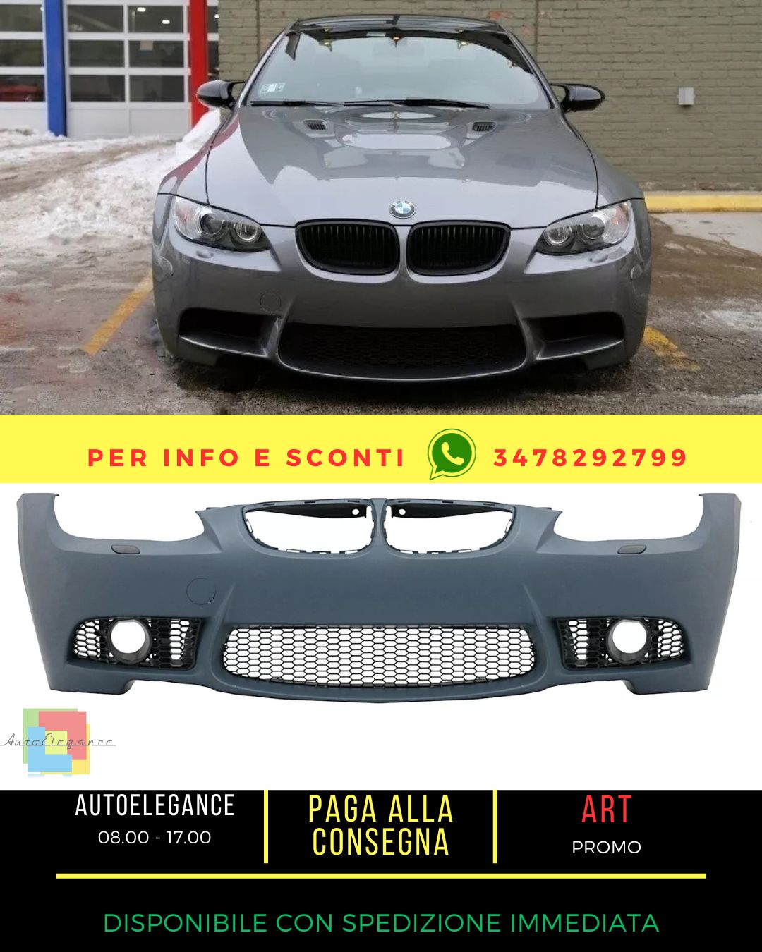 🤩Paraurti per BMW 3 E92 E93 Coupe Cabrio 06-09 griglie Senza proiettori🤩