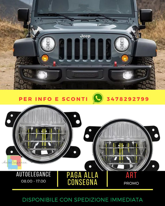 🤩Full LED Fendinebbia 4 pollici per Jeep Wrangler JK TJ JL 1996-2018🤩