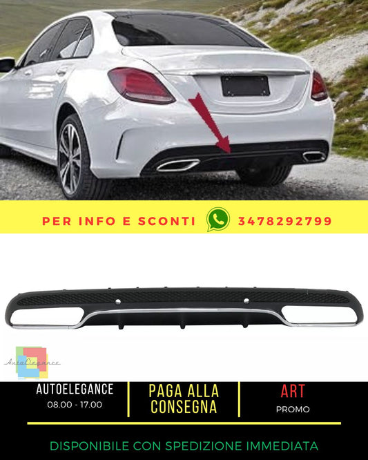 🤩Diffusore per Mercedes C W205 S205 14-20 C63 Look Solo per Sport Pacchetto🤩