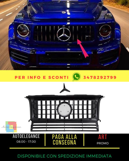 🤩Griglia Calandra per Mercedes Classe G W463 02-17 G63 GT-R Panamericana🤩