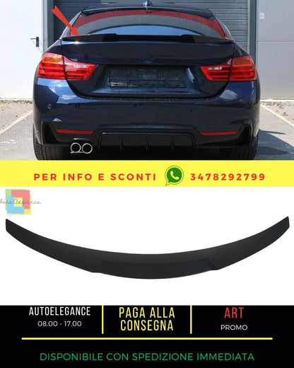 ✨Spoiler bagagliaio Ala per BMW Serie 4 F36 Gran Coupé 2014-2019 M4 Design Nero✨
