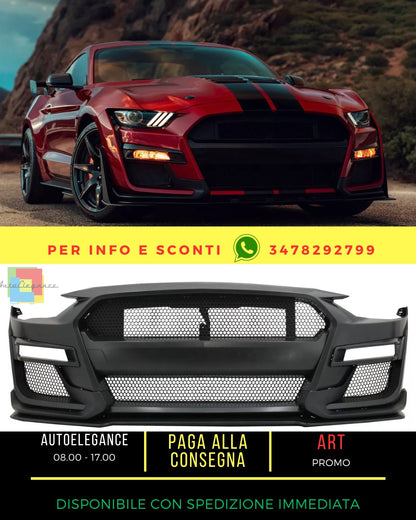 😍Paraurti per Ford Mustang Mk6 VI Facelift sesta generazione 18-19 GT500 Look😍