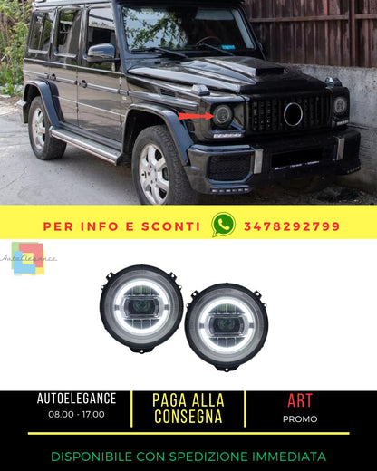 😍Phares Full LED pour Mercedes G W463 05-17 Chrome Facelift 2018 Look😍