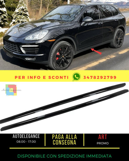 💎Barre portatutto laterali in alluminio per Porsche Cayenne 2011-2017 Nere💎