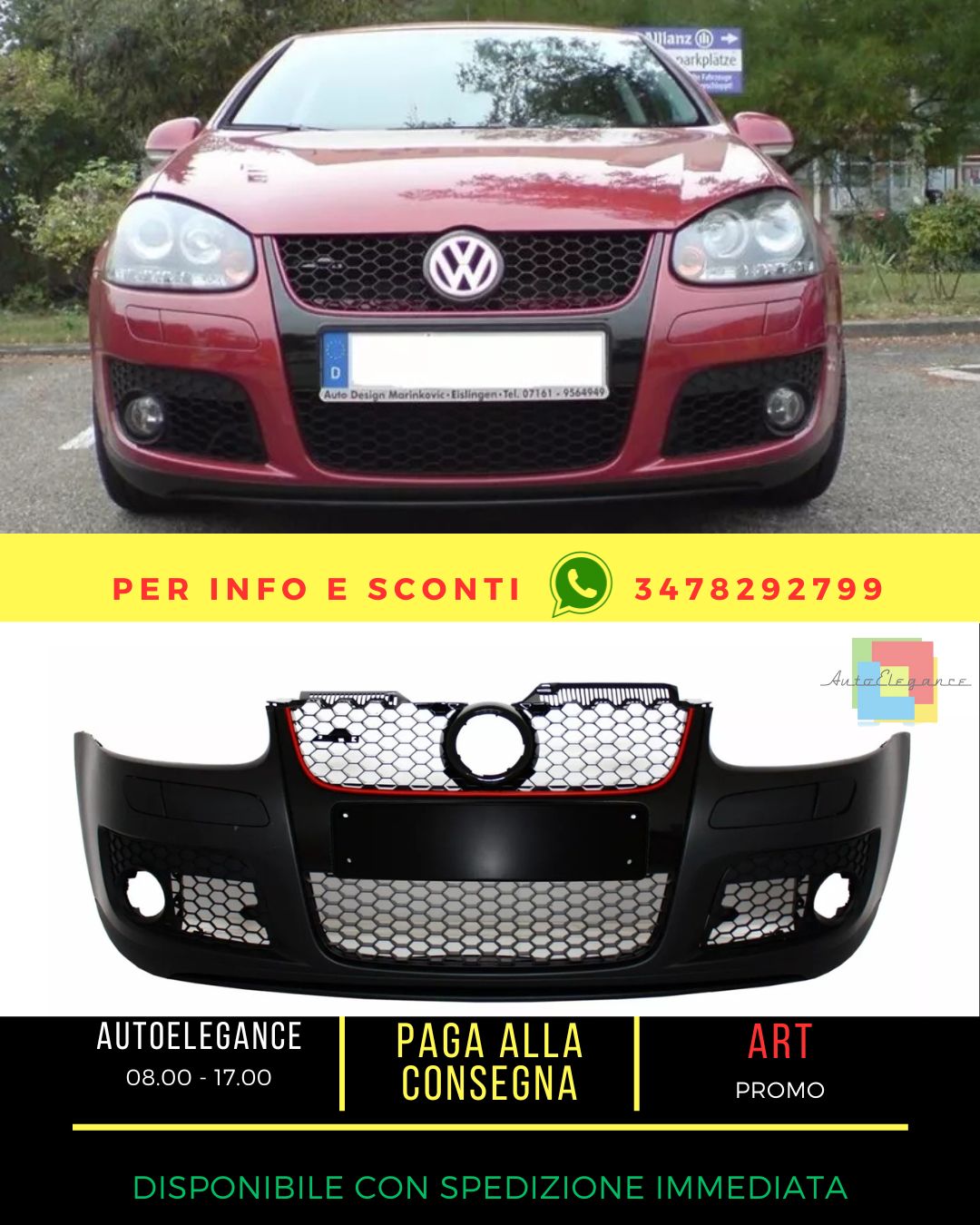 😎Paraurti anteriore per VW Golf 5 V Mk5 03-07 Jetta 05-10 GTI Aspetto a nido 😎
