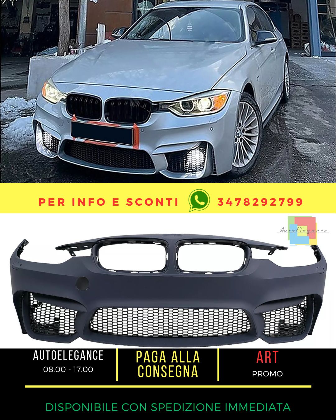 😎Pare-chocs pour BMW 3 F30 F31 Grilles inférieures M3 Design sans Antibrouill😎