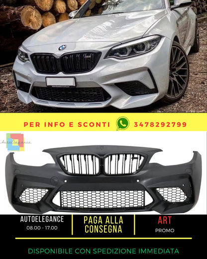 😍Paraurti per BMW 2 F87 M2 16-20 Rene Griglia Doppia Striscia M2C Look😍