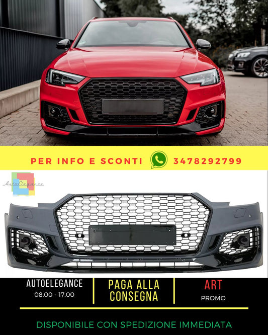 😍Bumper for Audi A4 B9 8W Limo Avant 16-18 Quattro RS4 Look Grilles😍 