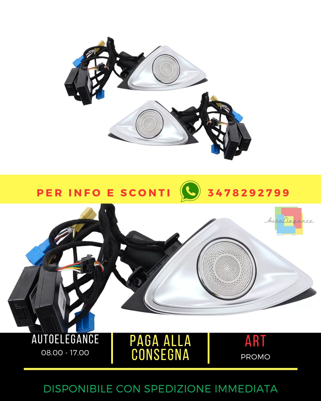 ⭐Porta d'ingresso LED Rotary Tweeter 64 Colori per Mercedes Classe E W213 S213 ⭐