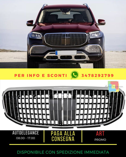 ⭐Griglia anteriore per Mercedes GLS SUV X167 2019-2023 M-Design Cromo ⭐