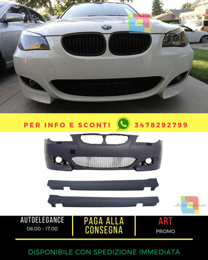 ⭐Paraurti anteriore per BMW Serie 5 E60 E61 03-10 Minigonne laterali M5 Look⭐