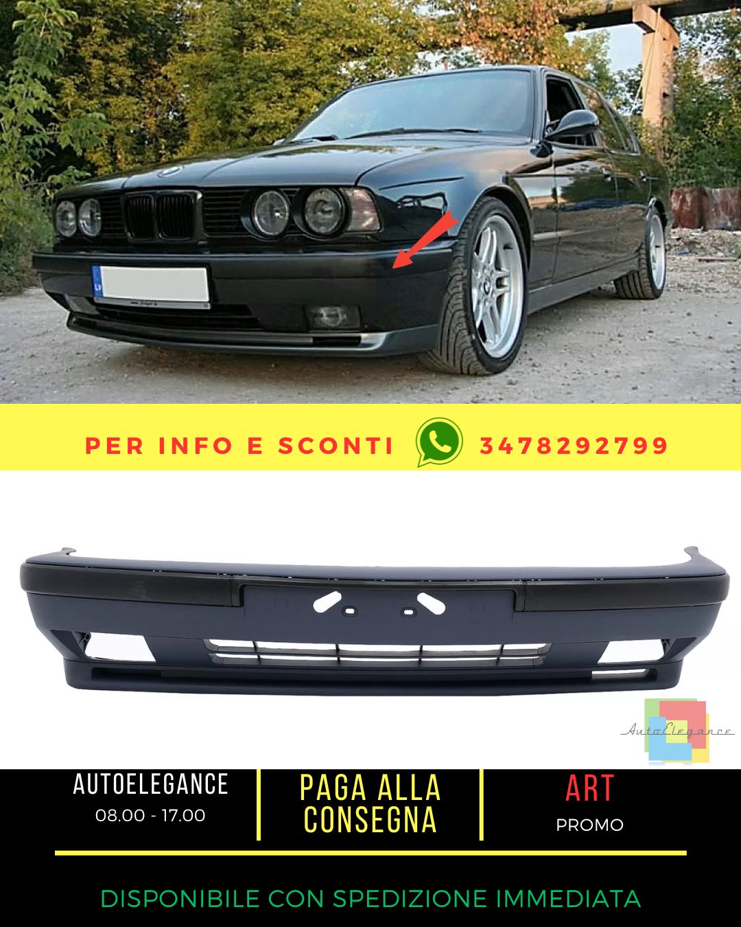 ⭐Paraurti Paraurti per BMW Serie 5 E34 1987-1995 M5 Look Berlina Touring⭐