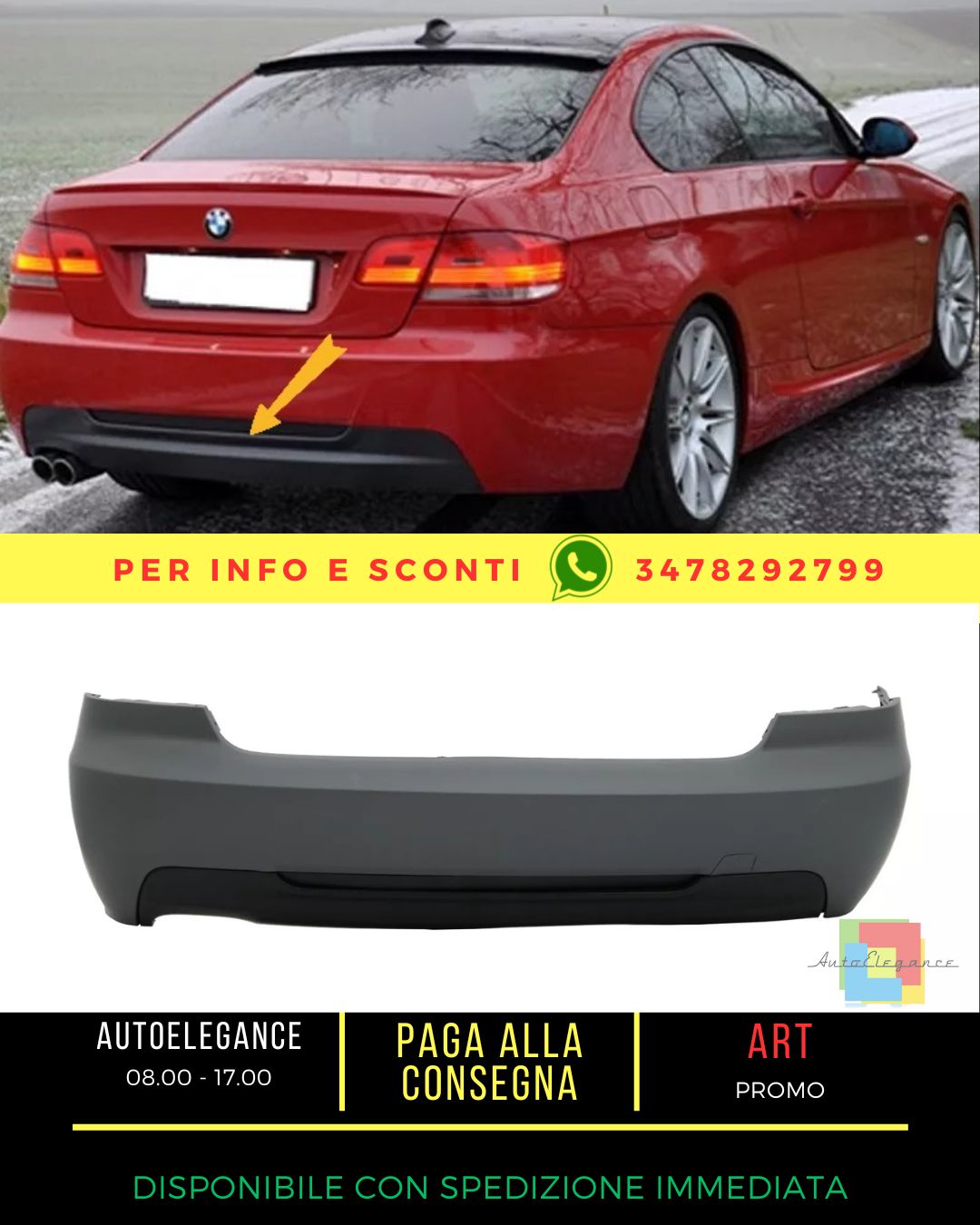 ✨Paraurti per BMW 3 E92 E93 06-13 Non-LCI LCI M-Technik Look✨