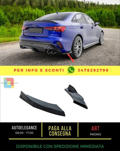 😎Splitter laterali posteriori V.2 adatto per Audi S3 Sedan 8Y Facelift😎